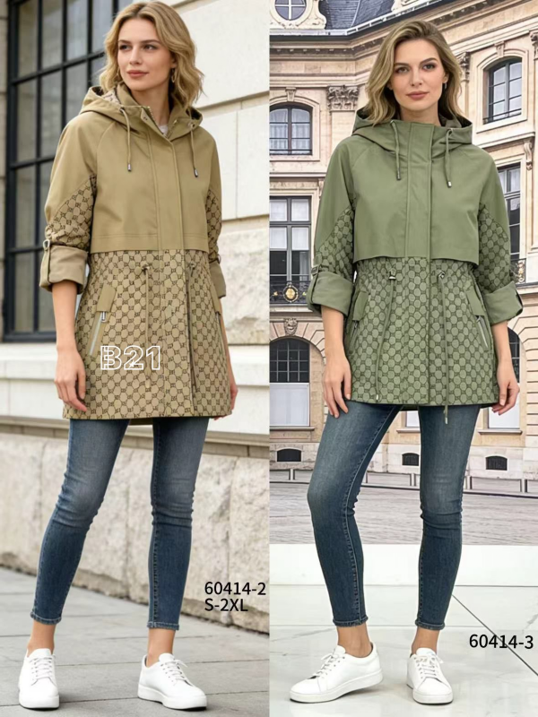 Kurtki damskie cienki Roz S-2XL, Mix Kolor .Paczka 5 szt 1